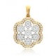 Beautifully Crafted Diamond Pendant Set with Matching Earrings in 18k gold with Certified Diamonds - PDD10101W